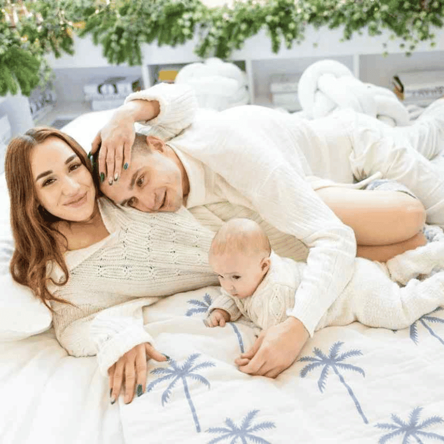 Palm Breeze Baby Comforter – Handmade Kantha Style 100% Cotton (0–3 Years) - Image 3