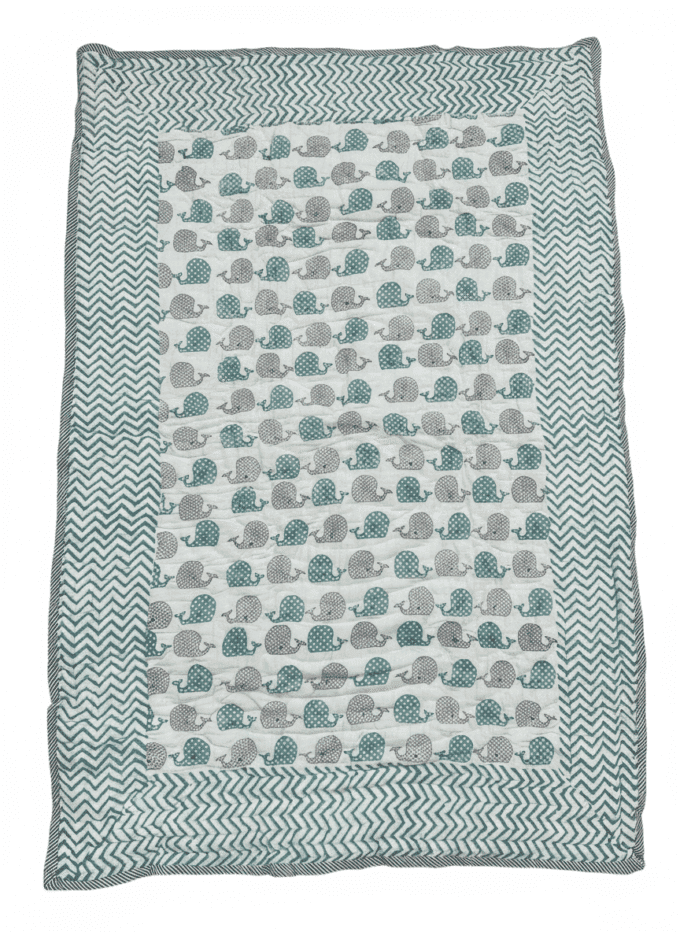 Dolphin Block Print Baby Comforter - Image 4