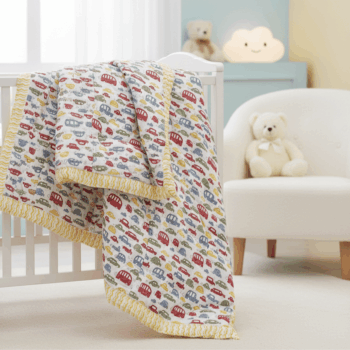 Multicolour Cars Handblock Baby Comforter