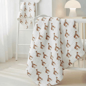 Giraffe Premium Kantha Print for Baby Comforter