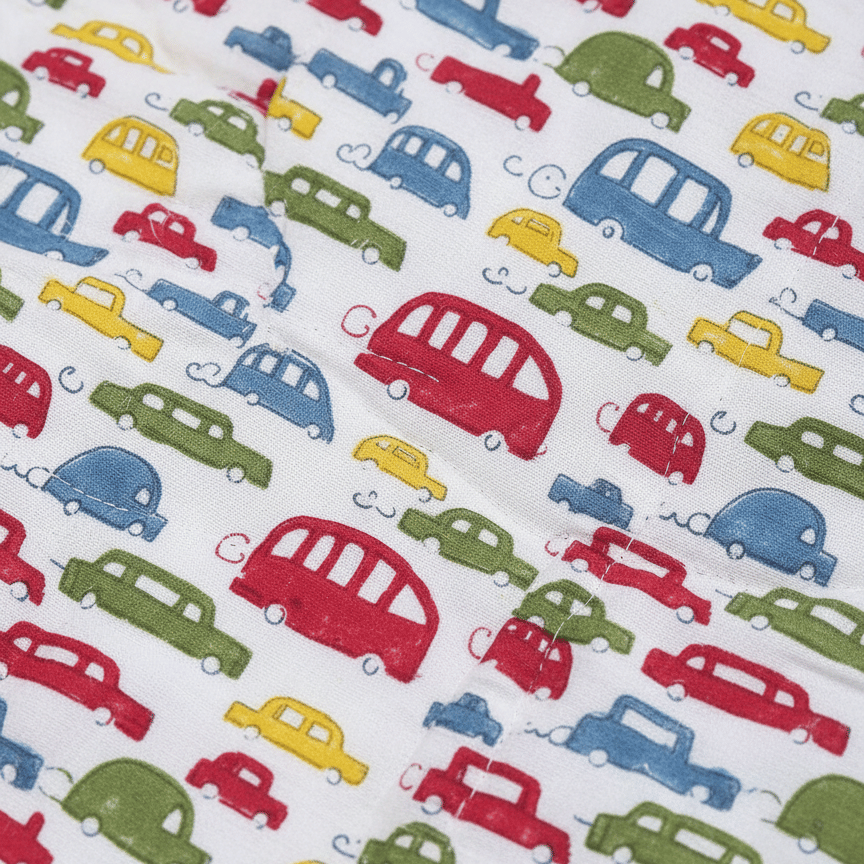 Multicolour Cars Handblock Baby Comforter 100% Cotton (0–5 Years) - Image 4