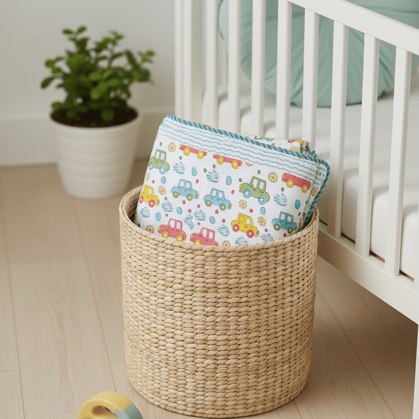 Multicolour Cars Cotton Dohar for Kids (0-5 Years) - Image 2