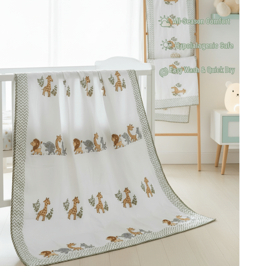 Jungle Parade – Handcrafted Cotton Dohar - Image 3