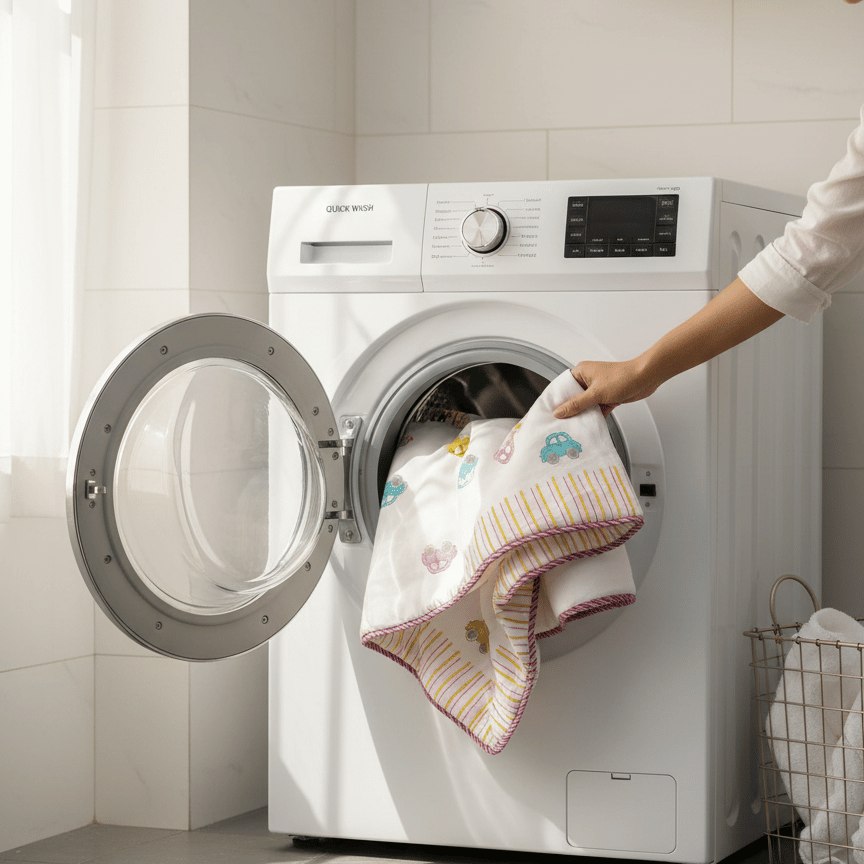 Pastel Cars Cotton Dohar for Kids (0-5 Years) - Image 3