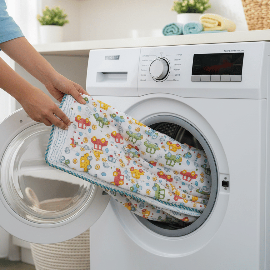 Multicolour Cars Cotton Dohar for Kids (0-5 Years) - Image 5