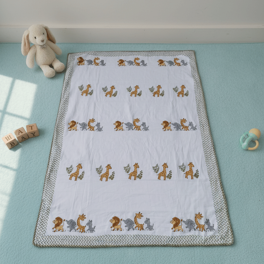 Jungle Parade – Handcrafted Cotton Dohar - Image 6